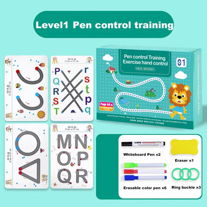 Montessori Math Drawing Tablet - Educational Pen Control Game Kids