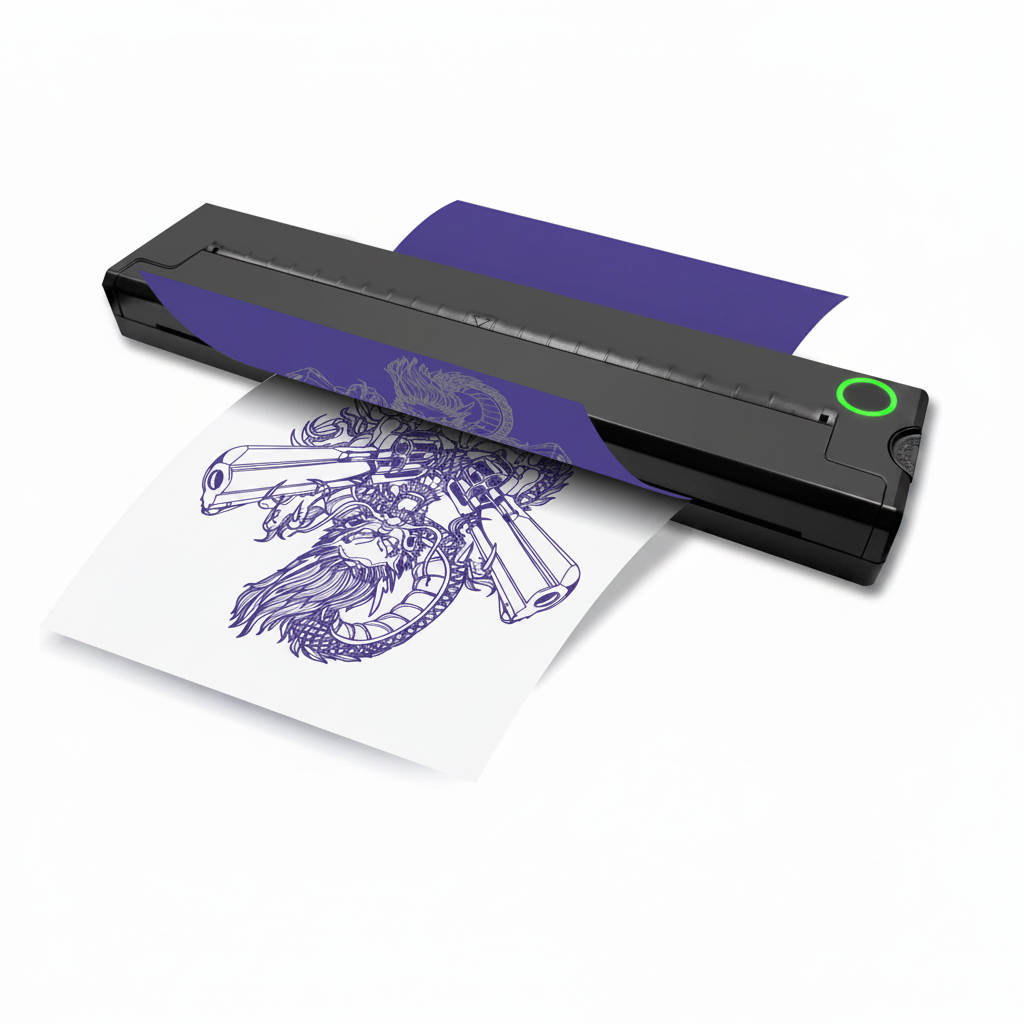 A4 Portable Inkless Bluetooth Thermal Printer - PDF Desk Tattoo Memo