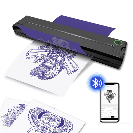 A4 Portable Inkless Bluetooth Thermal Printer - PDF Desk Tattoo Memo