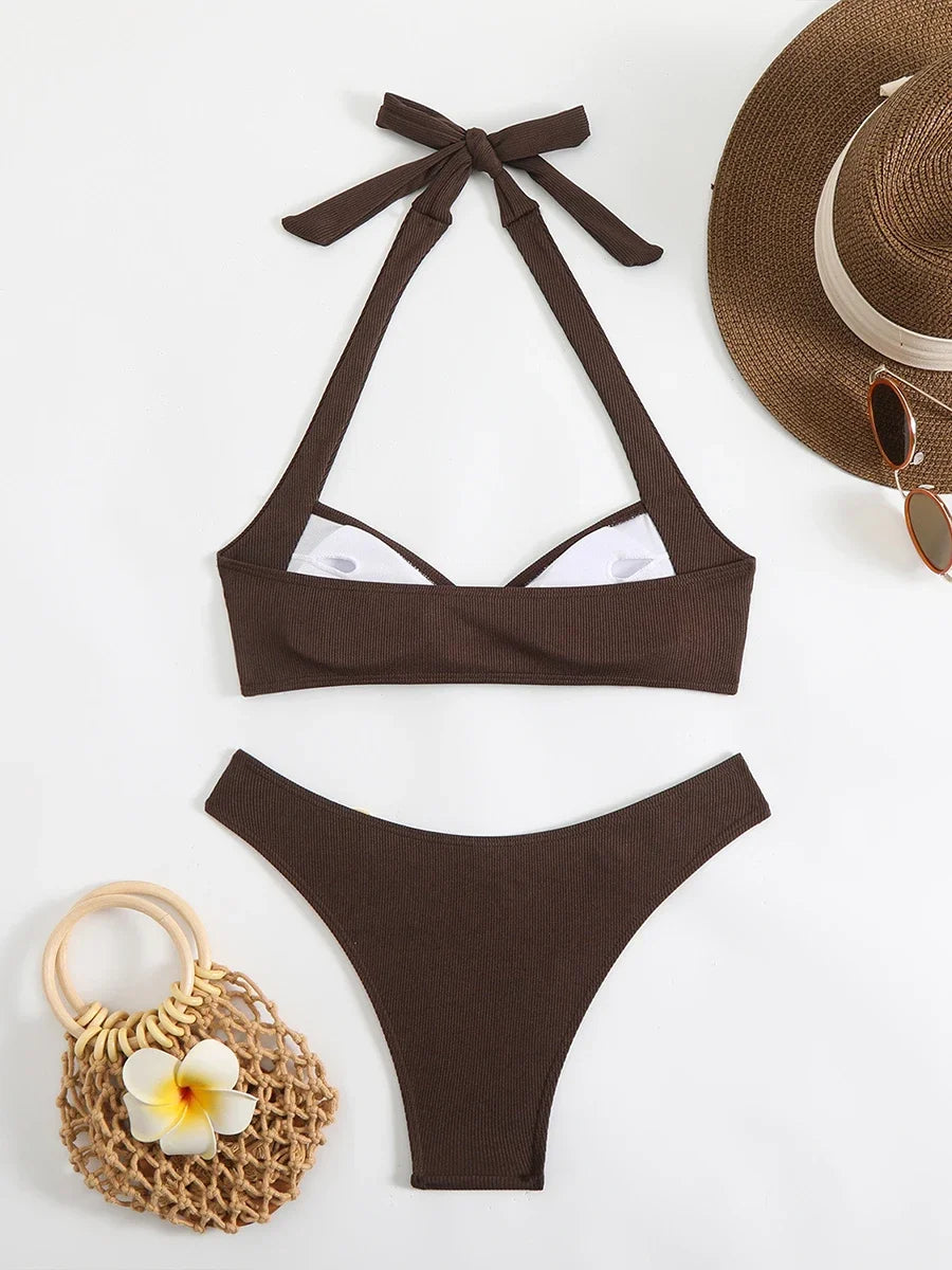 Women's Halter Bikini Set – Two-Piece Swimsuit | Beach & Pool 2025