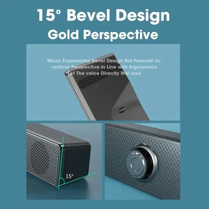 4D Surround Desk Speaker - Bluetooth/Wired Built-in Mic