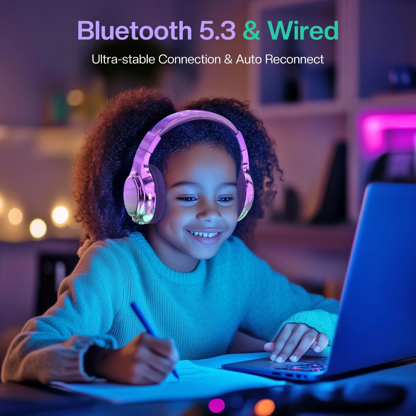 Brilliant Bluetooth Audio Headphones for Kids - Gift Idea Christmas