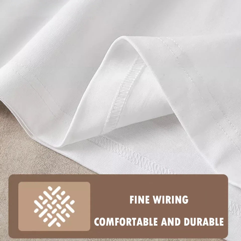 T-Shirt Men's Cotton Premium Round Collar Short Sleeve - Breathable Summer