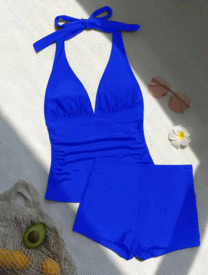 Women's Push-Up Swimsuit Set – High Waist Monokini & Shorts | 2025