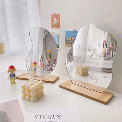 Irregular Shape Acrylic Desk Mirror - Vanity Makeup Modern Design