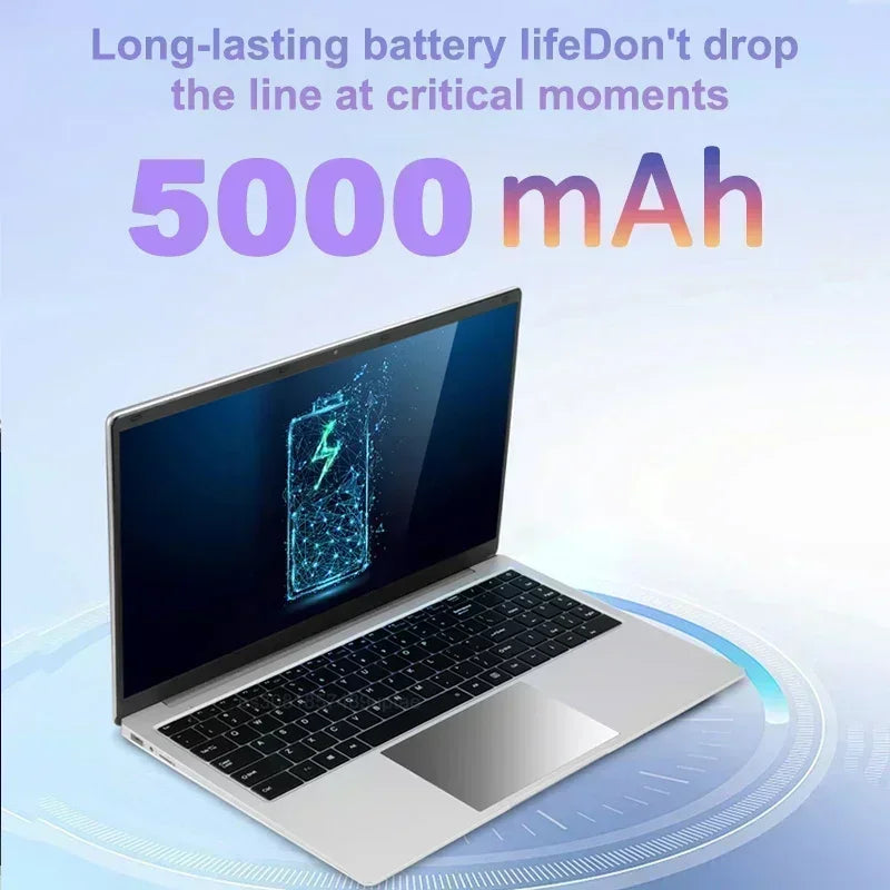 Laptop Gamer 15.6'' Ultra Slim Intel N3700 16GB RAM 2TB SSD Windows 11 Pro