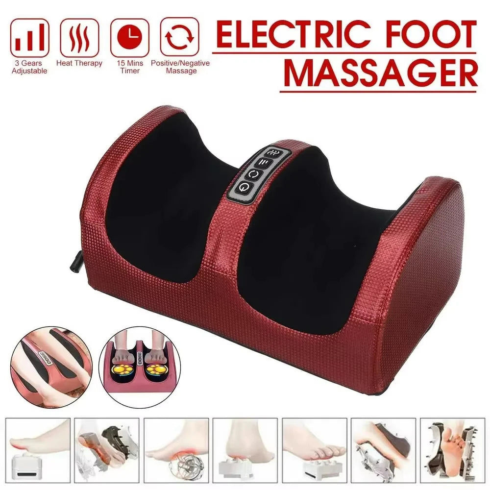 Foot Massager Electric Heated - Shiatsu Therapy Compression Relaxation
