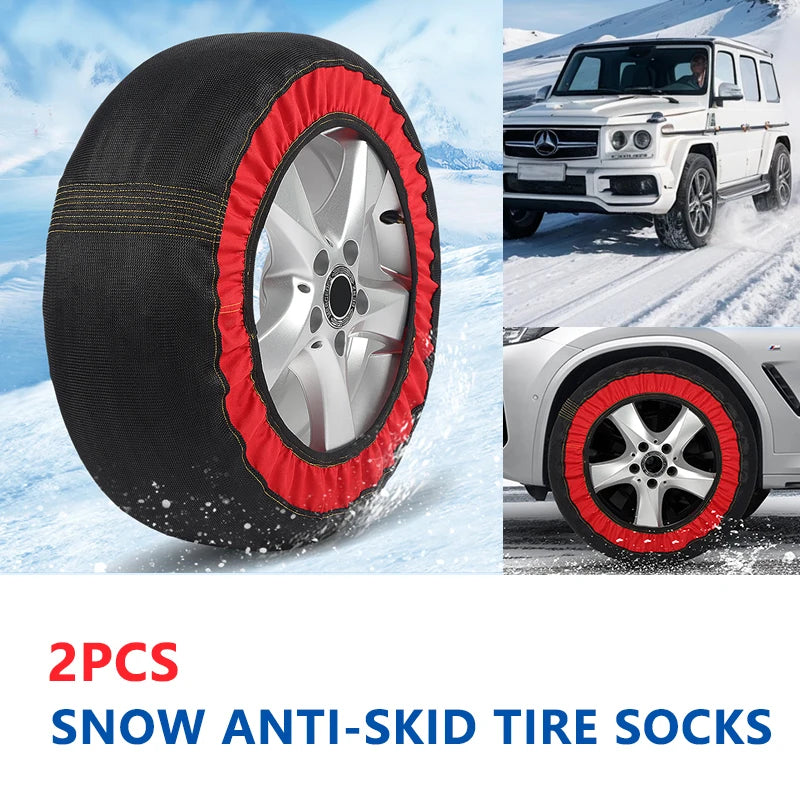 Car Wheel Chains Winter Anti-Slip - Emergency Easy Installation Snow Socks