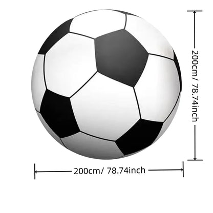 Giant Inflatable PVC Thick Football Ball - Outdoor Beach School Sports Game