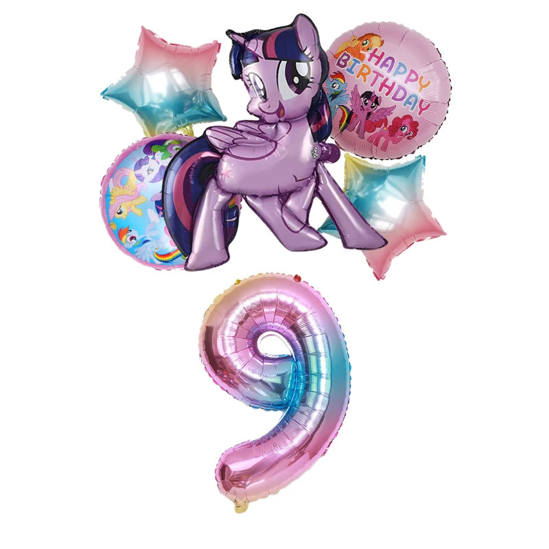My Little Pony Number Balloons 1-10 Unicorn - Birthday Baby Shower Party