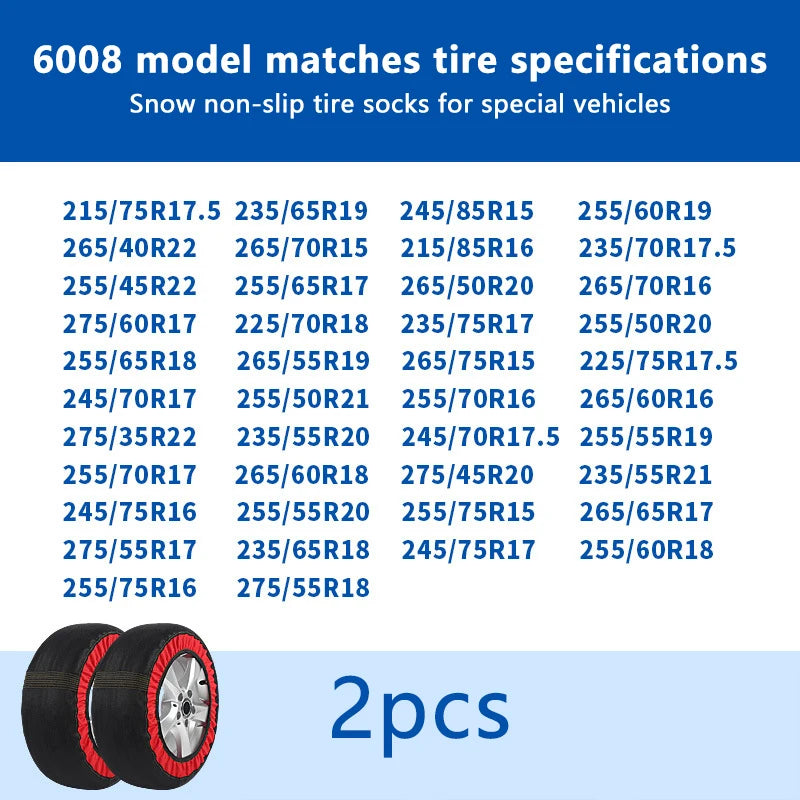 Car Wheel Chains Winter Anti-Slip - Emergency Easy Installation Snow Socks
