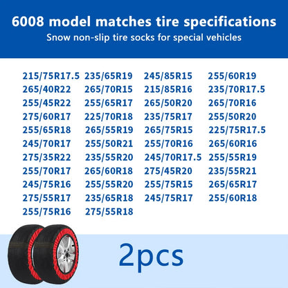 Car Wheel Chains Winter Anti-Slip - Emergency Easy Installation Snow Socks