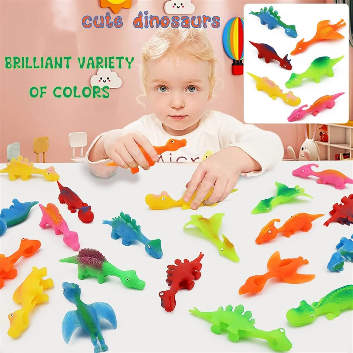 Dinosaur Catapult Game 5-20Pcs - Birthday Party Gift Kids