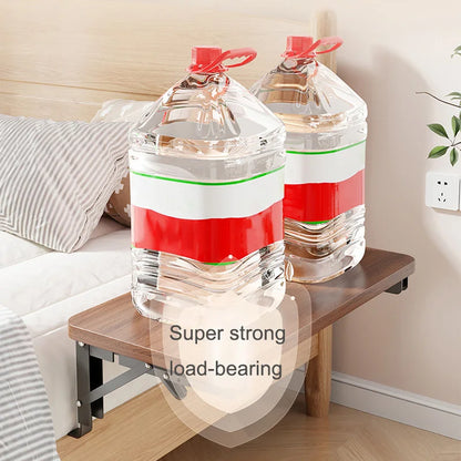 Foldable Bed Dorm Organizer - Attachable Bedside Under-Bed Storage Shelf