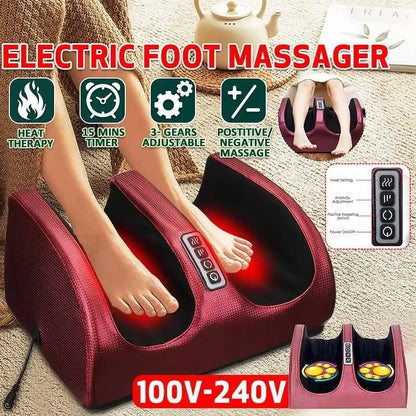Foot Massager Electric Heated - Shiatsu Therapy Compression Relaxation