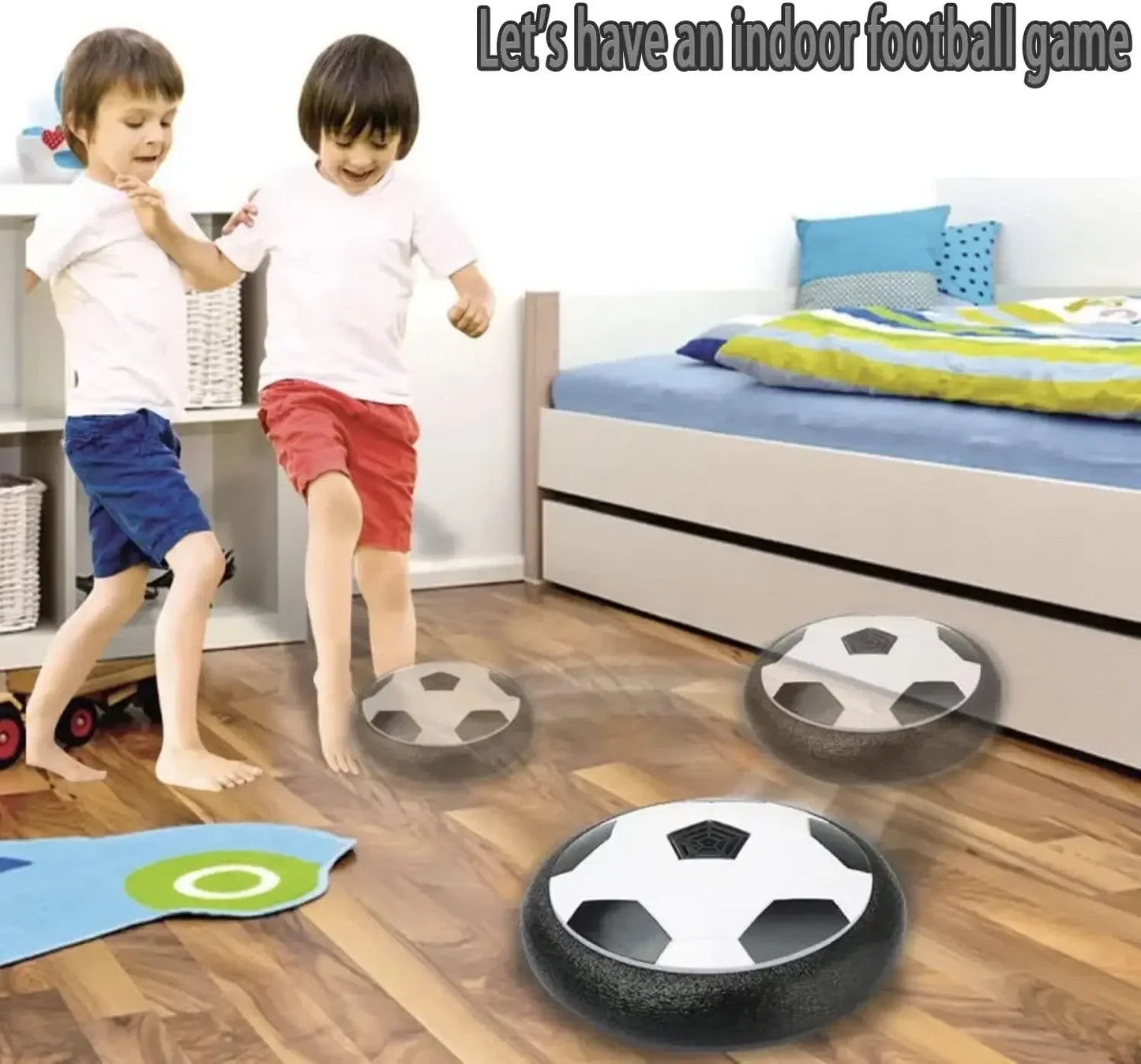 Electric LED Hover Soccer Ball with Music - Floating Football Toy for Kids