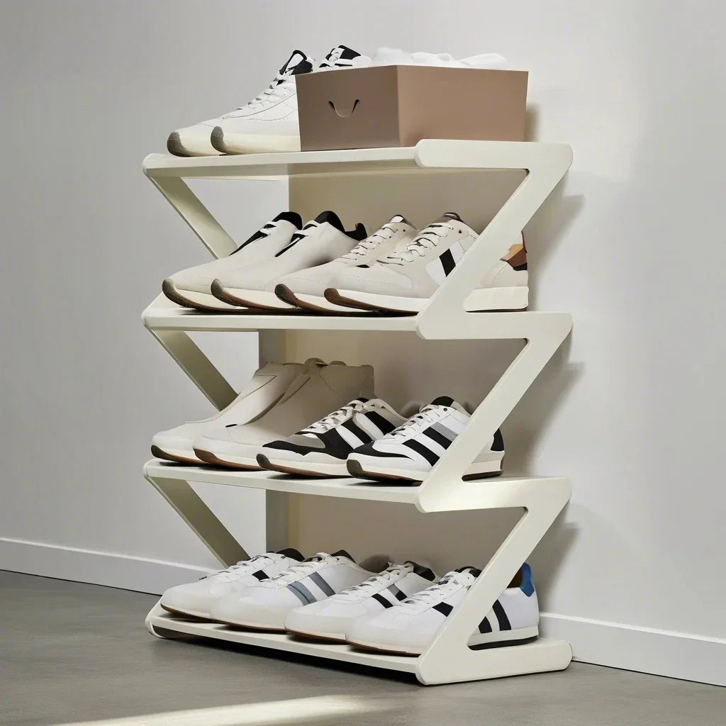 Cabinet Shoes 4 Tiers Modern - Organizer Entryway Space-Saving Abytment