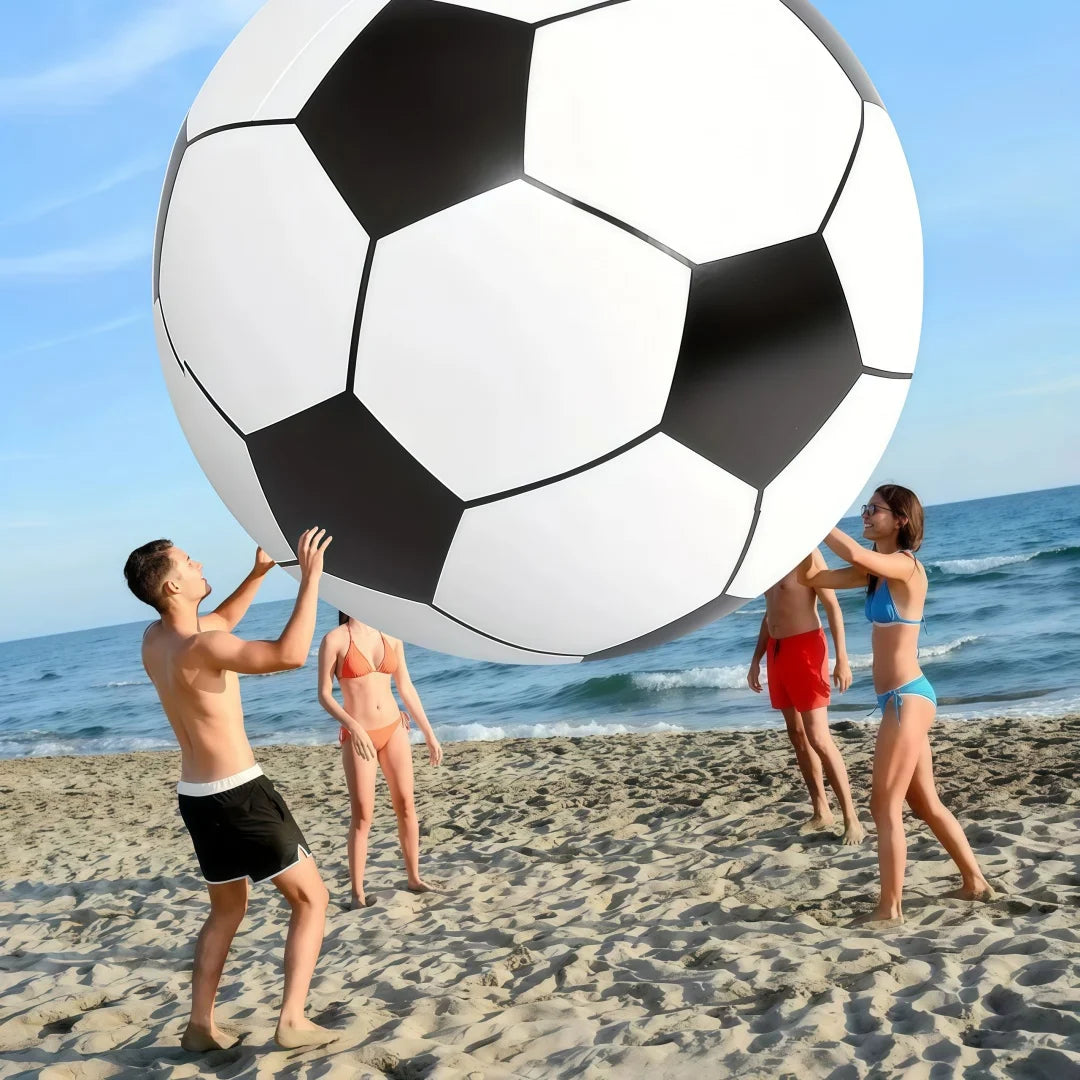 Giant Inflatable PVC Thick Football Ball - Outdoor Beach School Sports Game