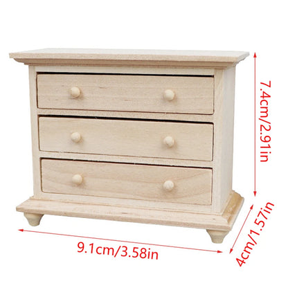 Home Miniature 1:12 Doll Furniture Storage Drawers - Decorative Accessory