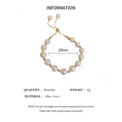 Women's Elegant Baroque Pearl Bracelet - Bangle Simulated Gift Birthday Evening