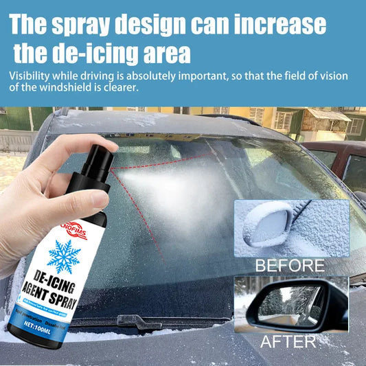 Car and Home Ice De-icer - Winter Freezer Snow Removal Spray