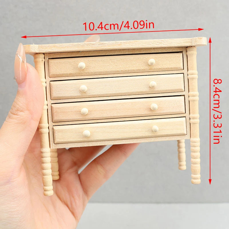 Home Miniature 1:12 Doll Furniture Storage Drawers - Decorative Accessory