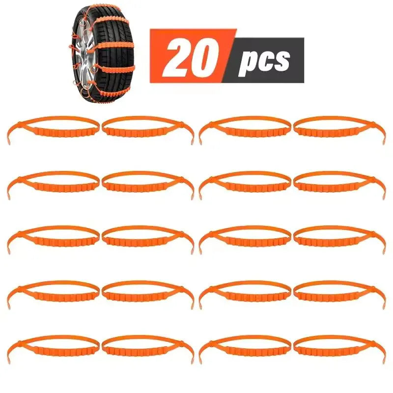 Car Snow Chains 10/20pcs - Anti-Slip Winter Emergency Auto