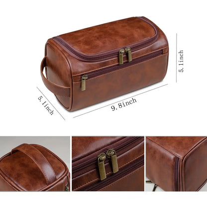 Personalized Engraved Name Makeup Pouch Waterproof - PU Leather Travel