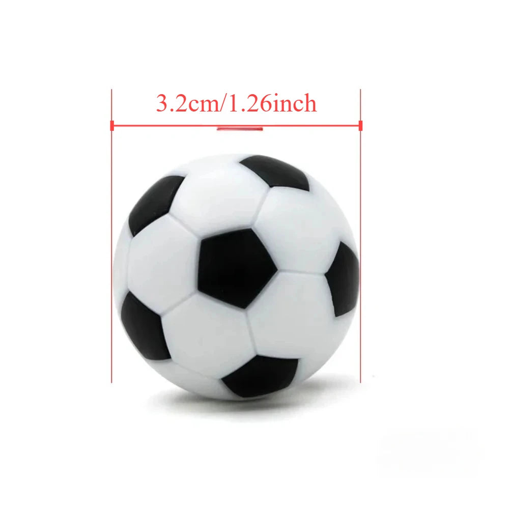 Mini Football Table Balls 6pcs 32mm - Black White Foosball Training