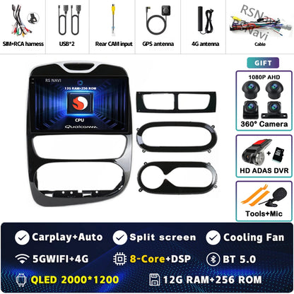 Radio Auto Android 15 Renault Clio 4 BH98 KH98 2016-2019 - 2K QLED CarPlay GPS