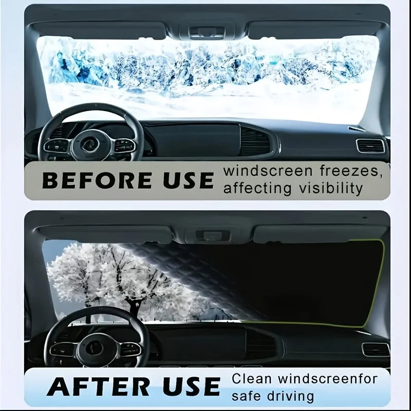 Magnetic Winter Windshield Car Cover - Anti-Frost Anti-Ice