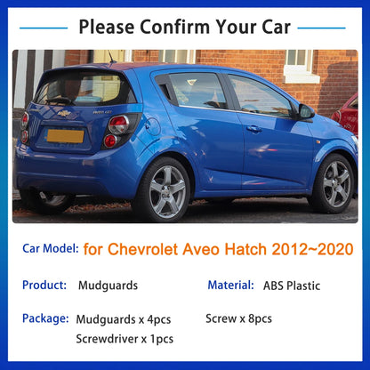 Mud Flaps Chevrolet Aveo T300 Sonic 2012-2020 - Splash Guards Holden Barina