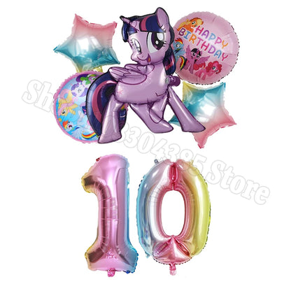 My Little Pony Number Balloons 1-10 Unicorn - Birthday Baby Shower Party