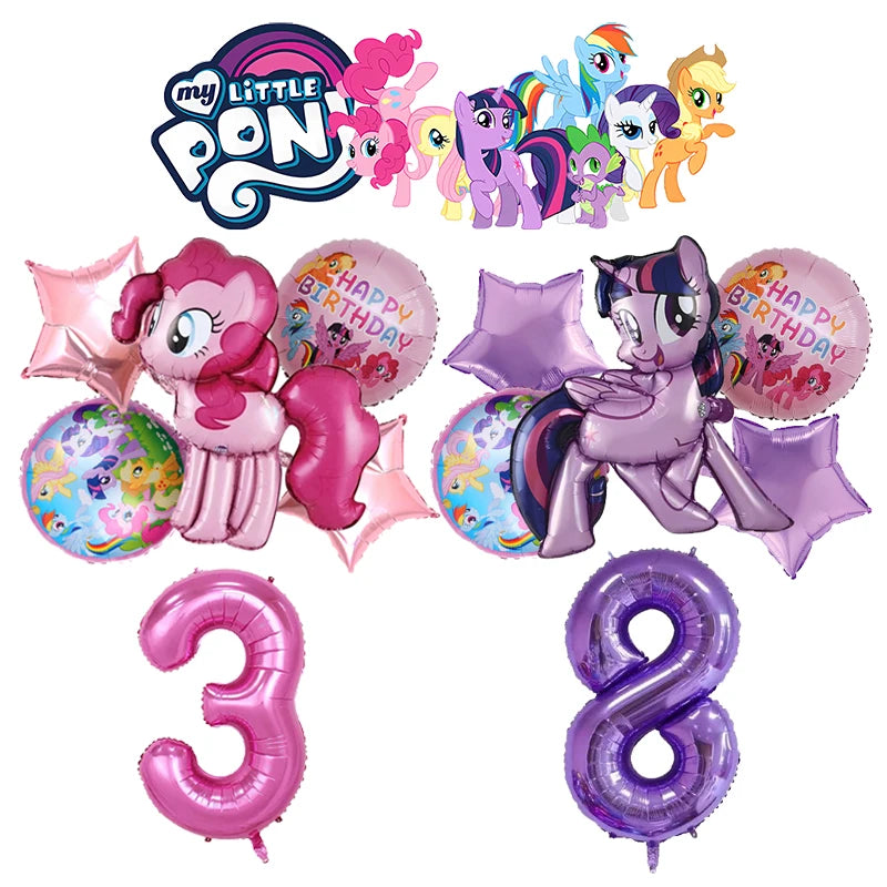 My Little Pony Number Balloons 1-10 Unicorn - Birthday Baby Shower Party