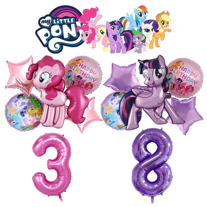 My Little Pony Number Balloons 1-10 Unicorn - Birthday Baby Shower Party