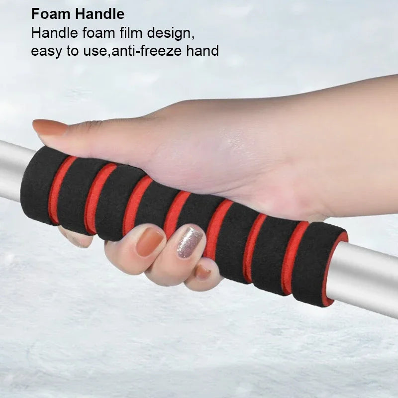 Shovel Snow Car Stretch Ice Scraper - Detachable Windshield Brush Winter