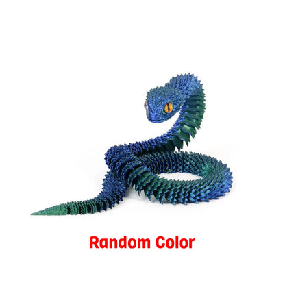 3D Printed Snake Fidget Toy – Movable Joint Figurine