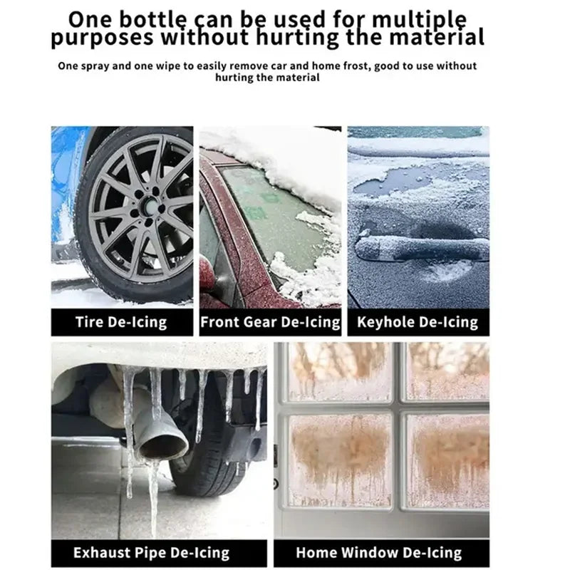 Defroster Anti-Ice Car Home - Spray Snow Removal Freezer Winter