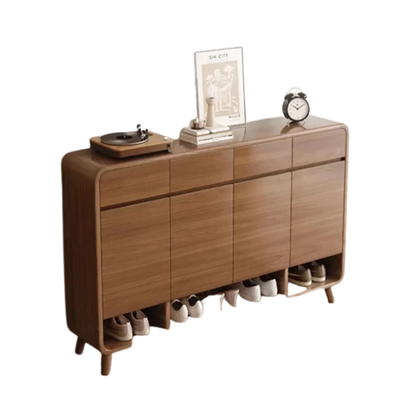 Nordic Luxury Shoe Cabinet with Drawers - Storage Space-Saving Interior