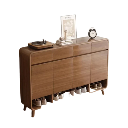 Nordic Luxury Shoe Cabinet with Drawers - Storage Space-Saving Interior