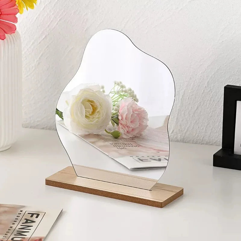 Irregular Shape Acrylic Desk Mirror - Vanity Makeup Modern Design