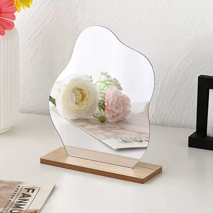 Irregular Shape Acrylic Desk Mirror - Vanity Makeup Modern Design