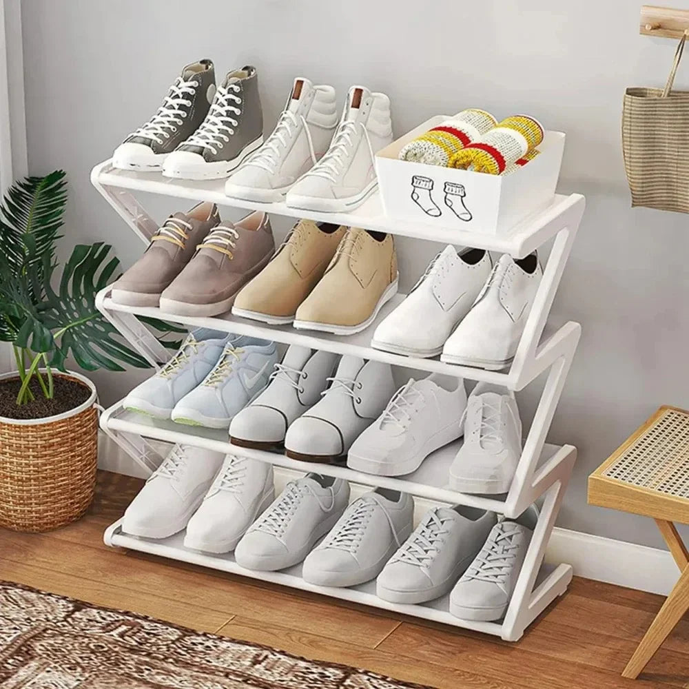 Cabinet Shoes 4 Tiers Modern - Organizer Entryway Space-Saving Abytment