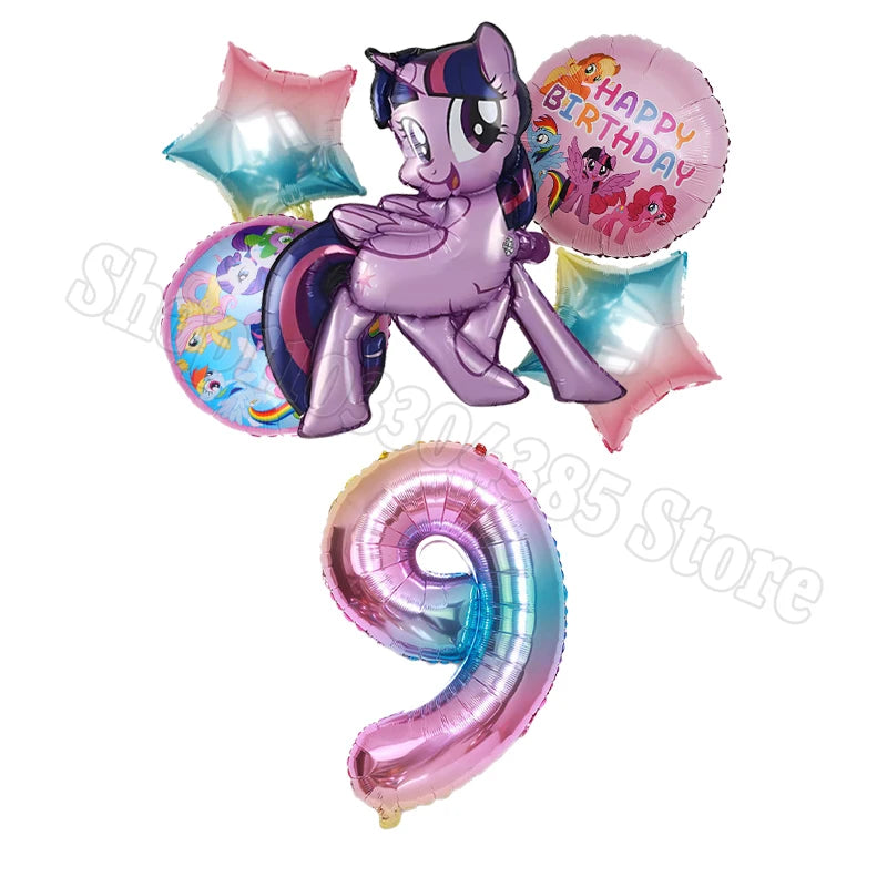 My Little Pony Number Balloons 1-10 Unicorn - Birthday Baby Shower Party