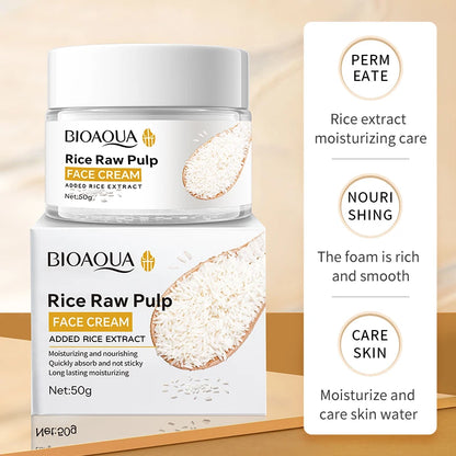 Cream Face Rice Puree Korean - Moisturizing Whitening K-Beauty Original