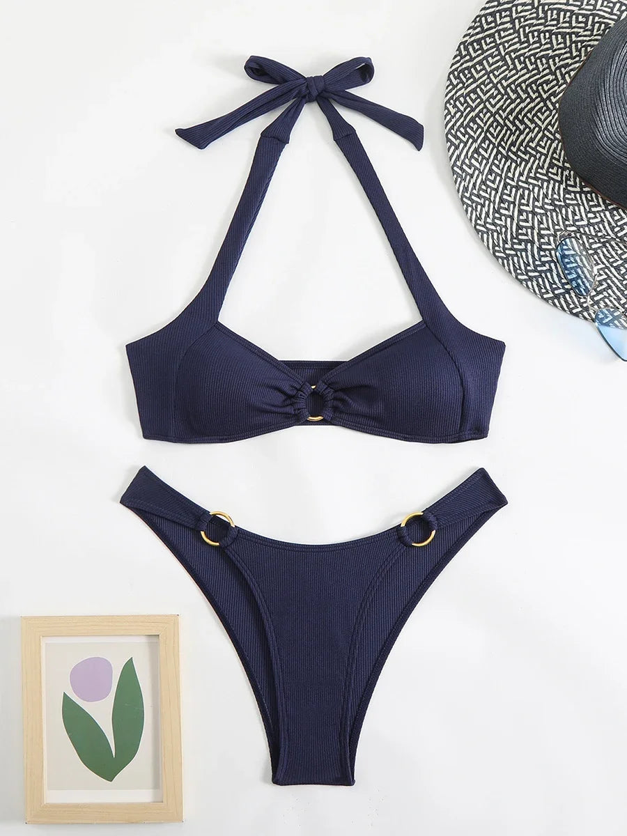 Women's Halter Bikini Set – Two-Piece Swimsuit | Beach & Pool 2025