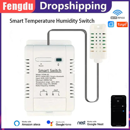 Tuya Smart WiFi Thermostat - Temperature Humidity Consumption Control
