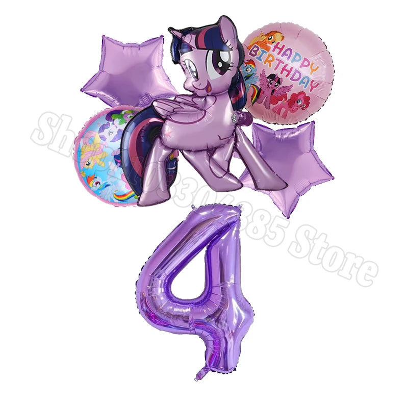 My Little Pony Number Balloons 1-10 Unicorn - Birthday Baby Shower Party