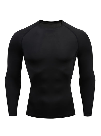 Men's Fitness PRO Quick-Dry T-Shirt - Long Sleeve Stretch Running