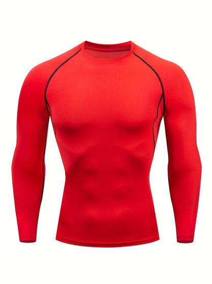 Men's Fitness PRO Quick-Dry T-Shirt - Long Sleeve Stretch Running